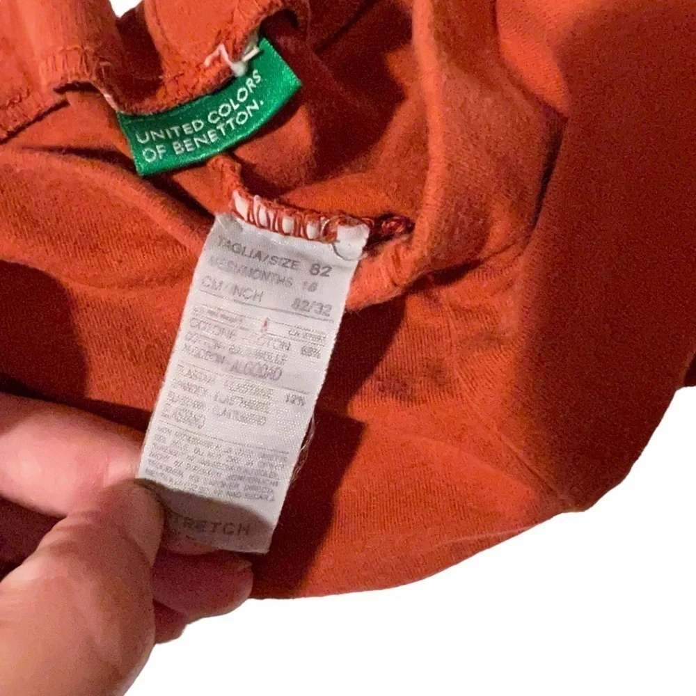 United Colors of Benetton|Kids Orange Cropped Leggings- Size 2T